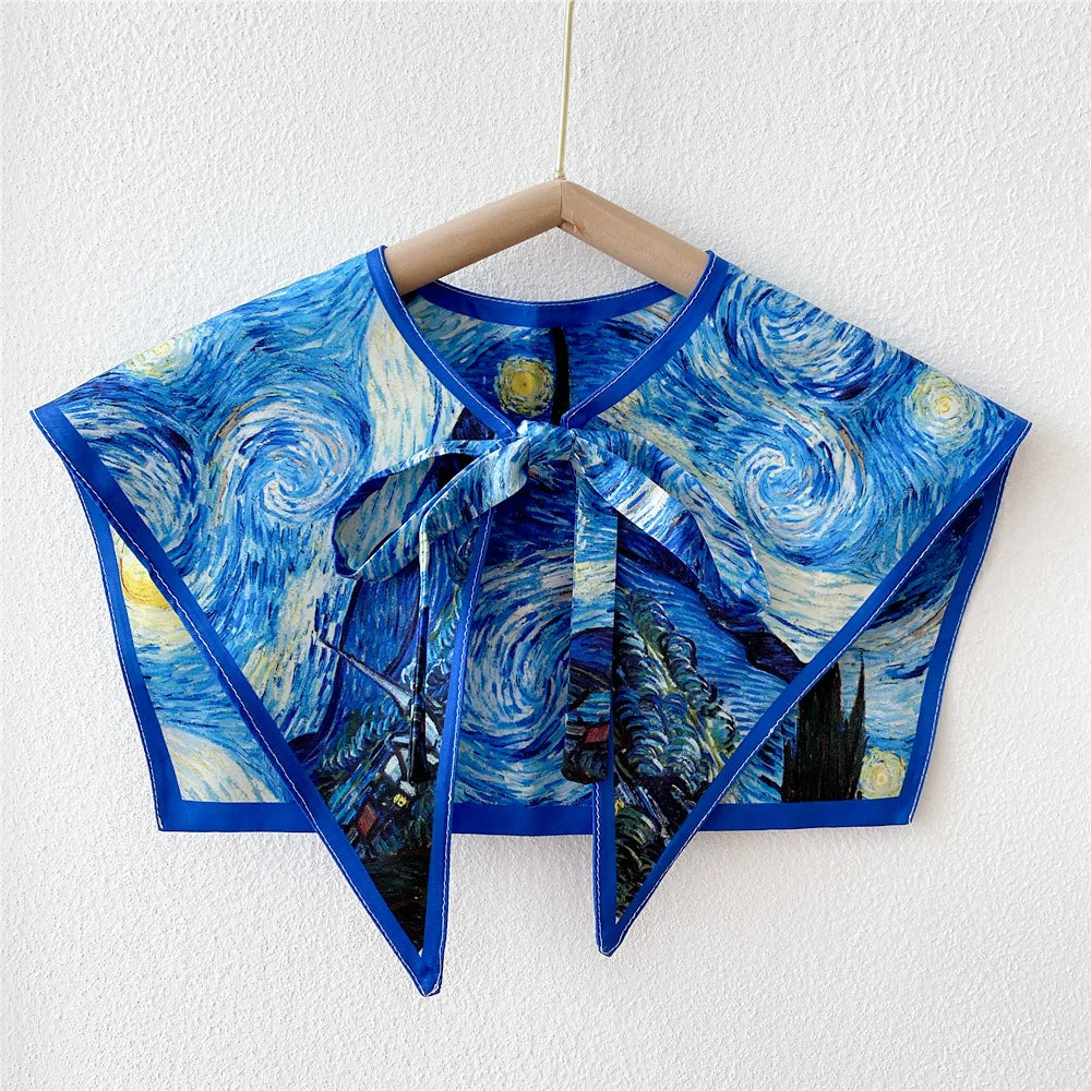 Capes New Style Shoulder Scarf Shawl Women False Collar Air Conditioning Room Shawl Decoration With Knotted Scarf Cloak 8 One Size