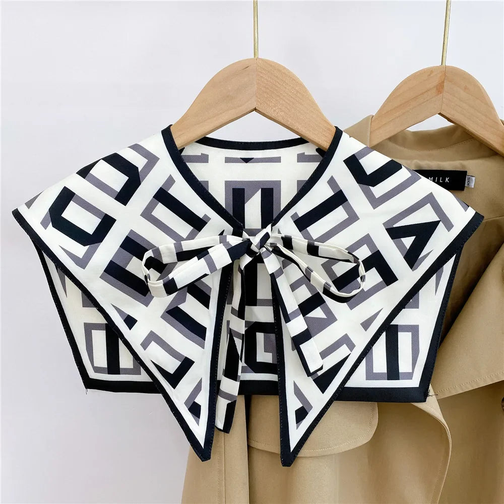 Capes New Style Shoulder Scarf Shawl Women False Collar Air Conditioning Room Shawl Decoration With Knotted Scarf Cloak 16 One Size