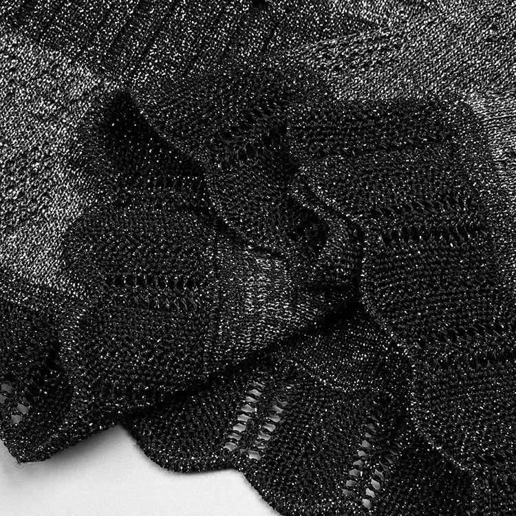 Chic And Elegant Woman Dress High Bodycon Strecth Sparkle Metal A-Line Dresses 2023 New Summer Casual Outwear