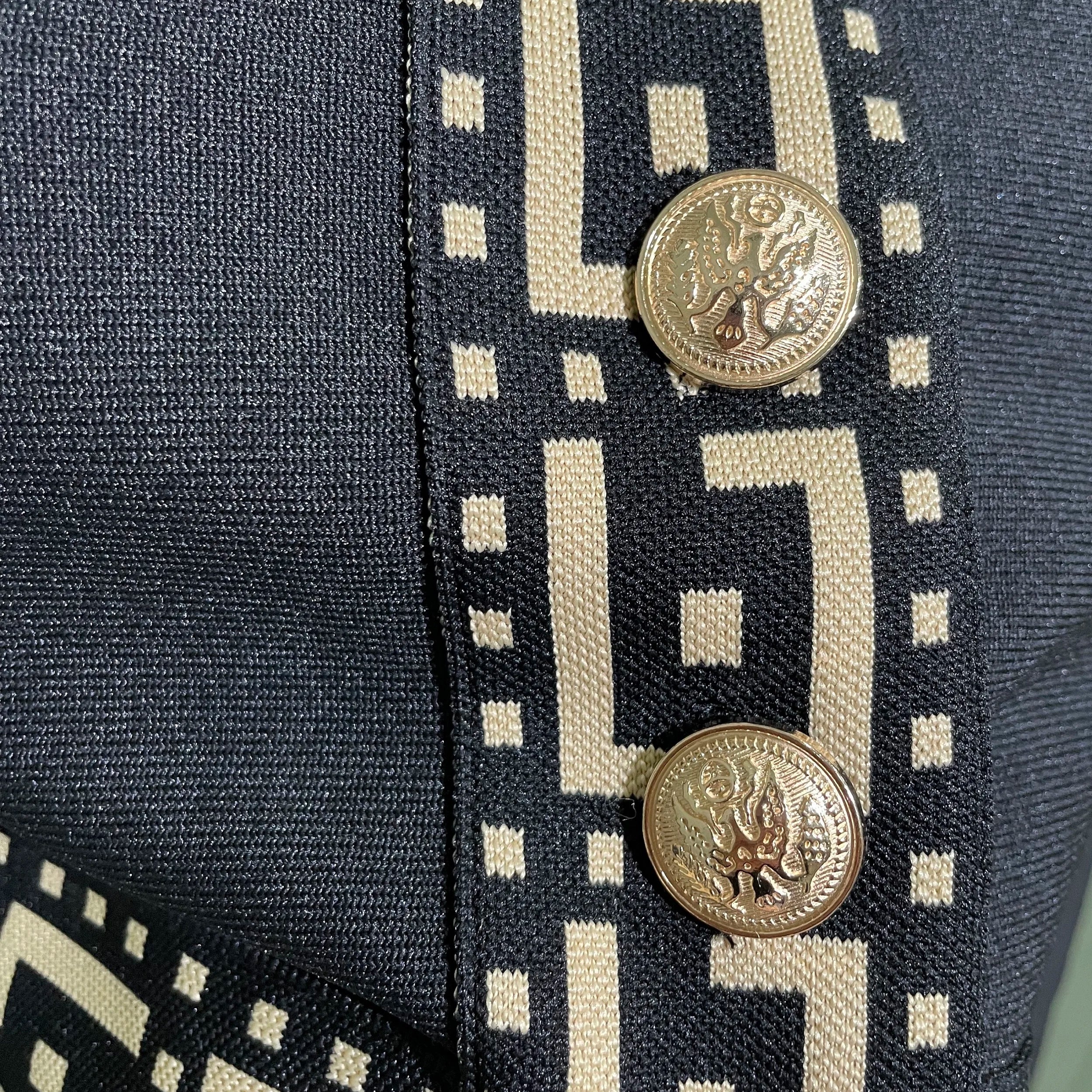 2025New Trendy Black Long Sleeves Two Pieces Bandage Set Button Top Short Skirt Suit Evening Party Women's Outfit Nightclub Wear