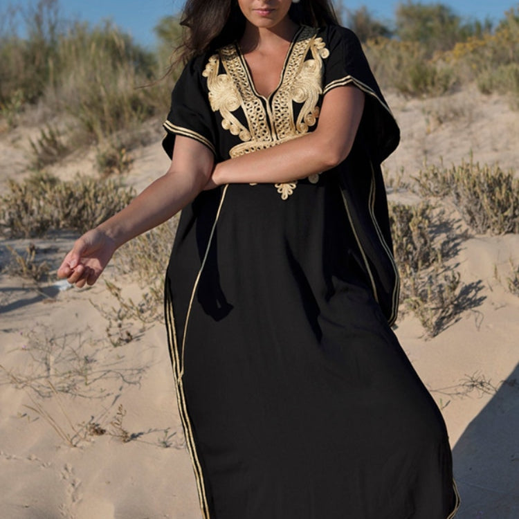 Plus Size Kaftan Tunic Beach Dress Swim Wear Bathing Suit Cover Up