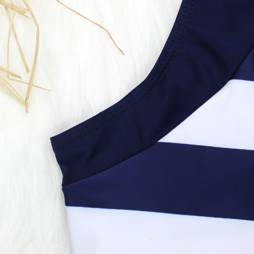 Striped Swimsuit One Piece Sexy Backless Swimwear Swimming Monokini Sliming Bathing Suit Summer Beachwear Bodysuit 2022