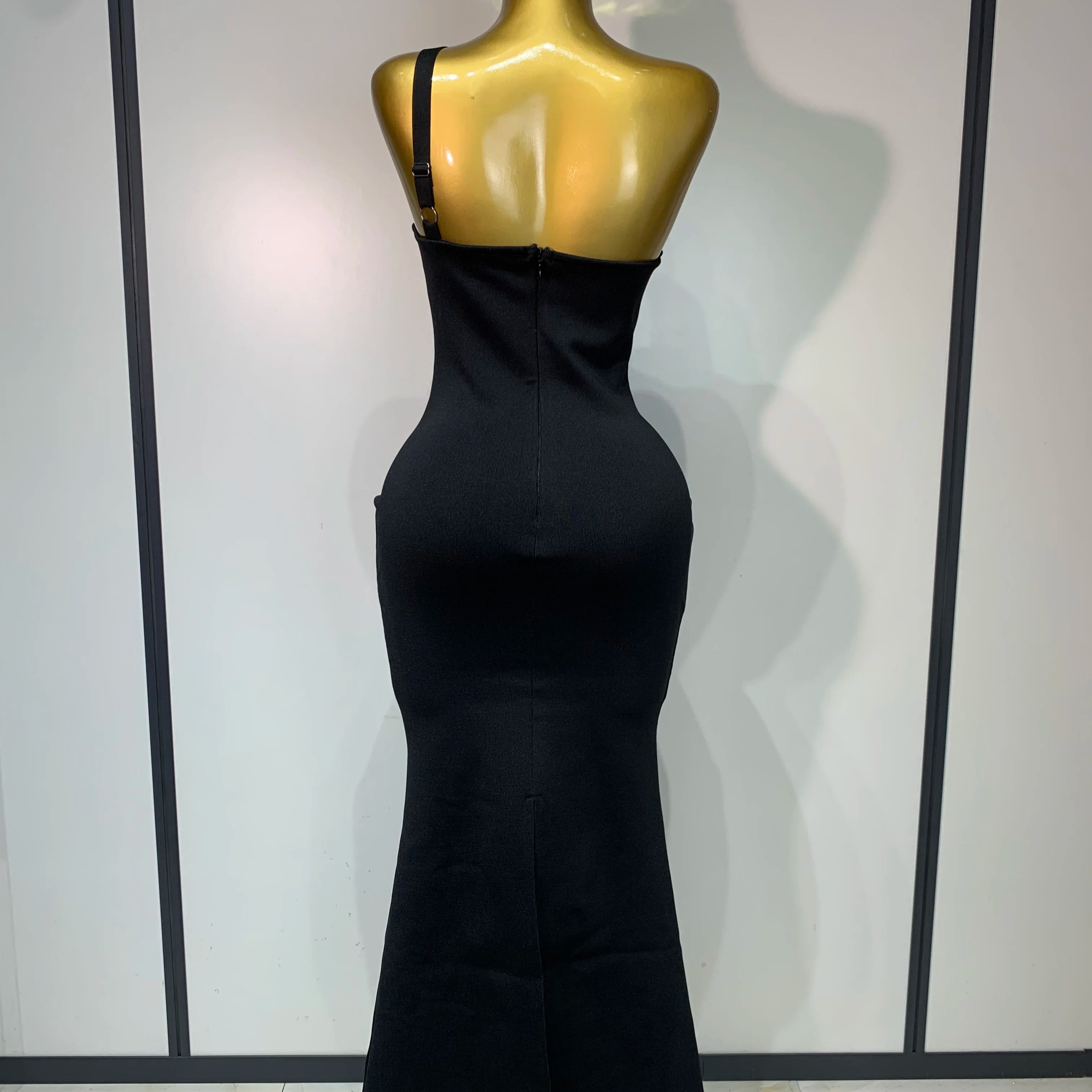 Sparkly Rhinestones Evening Bandage Long Dresses Women Sexy Backless Stretch Elegant Prom Luxury Birthday Gown Club Vestidos