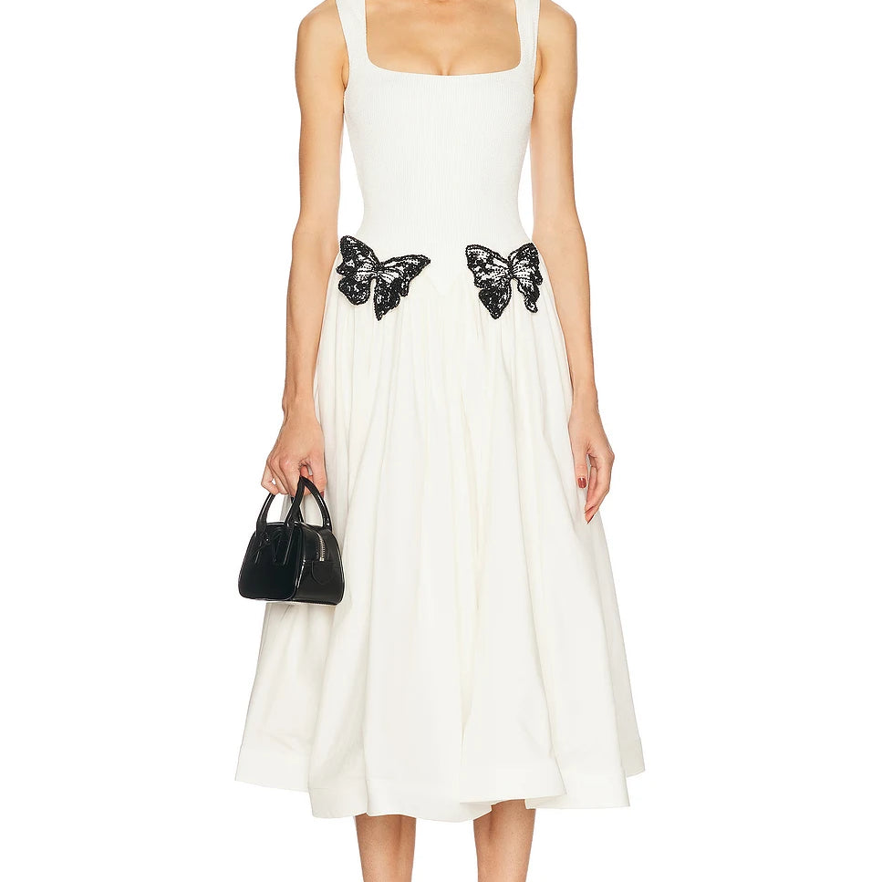 White Color Women Sleeveless Sexy O-Neck Straight Long Dress Elegant Evening Party Celebrity High Street Wear