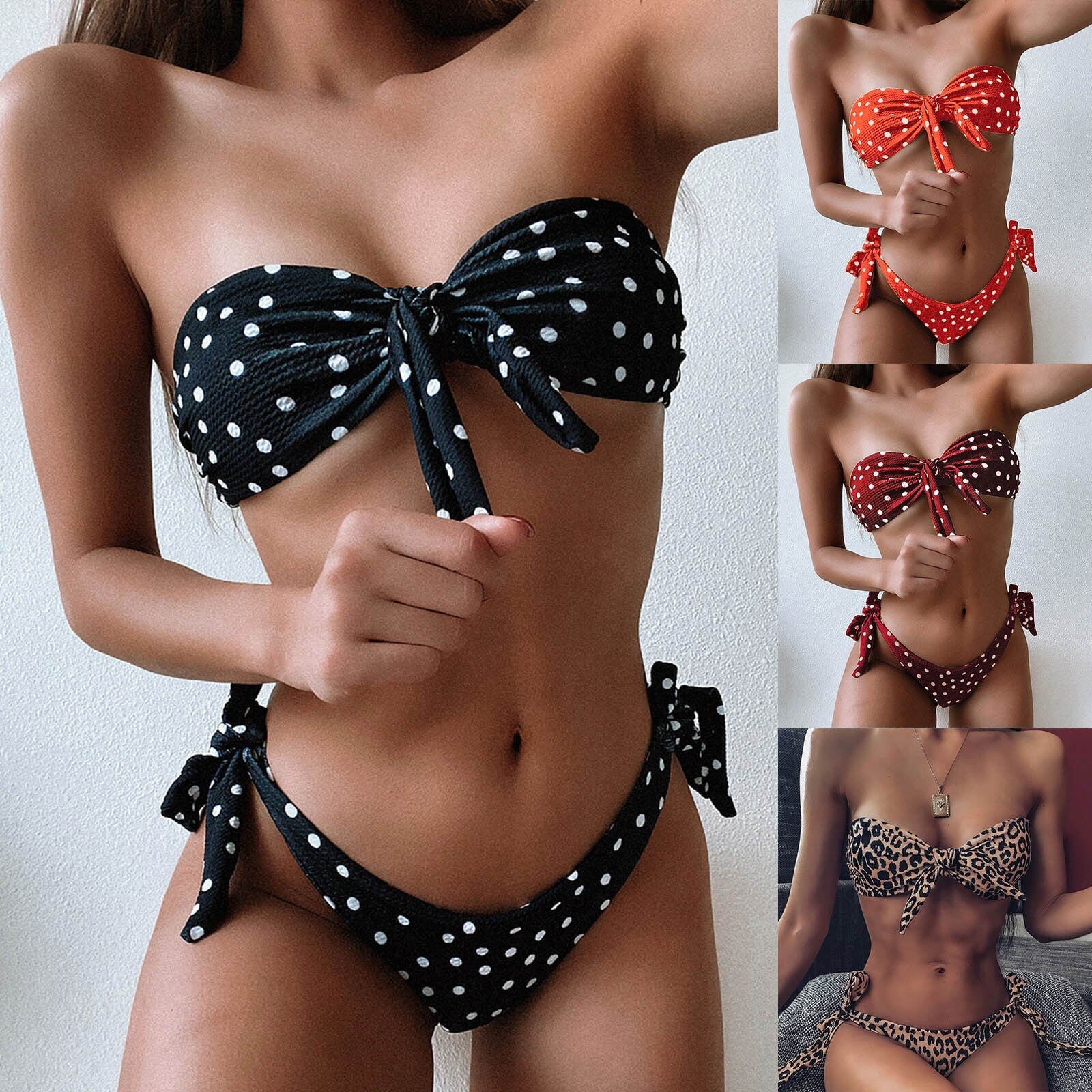 Sexy Bikini 2024 Polka Dot Printed Swimsuit