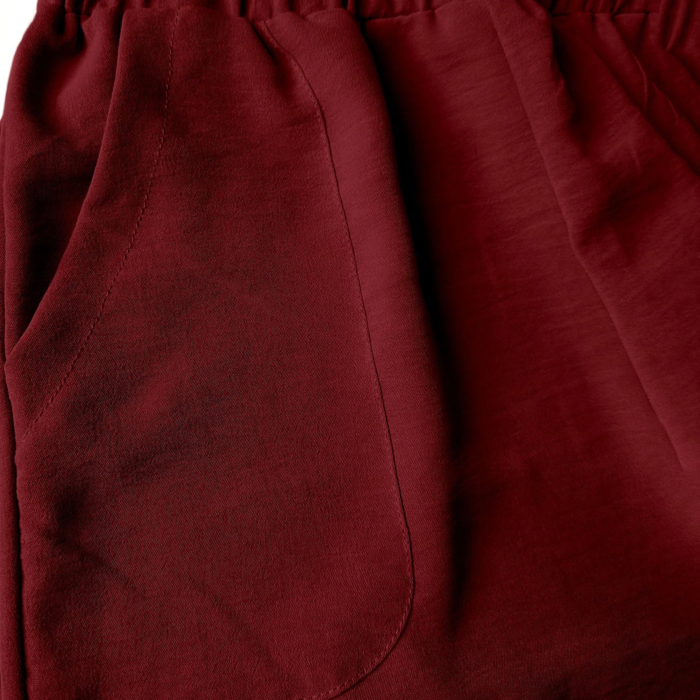 Women Fashion Elastic Waist Wide Leg Long Trousers Pockets Casual Solid Loose Female All Match Pants New