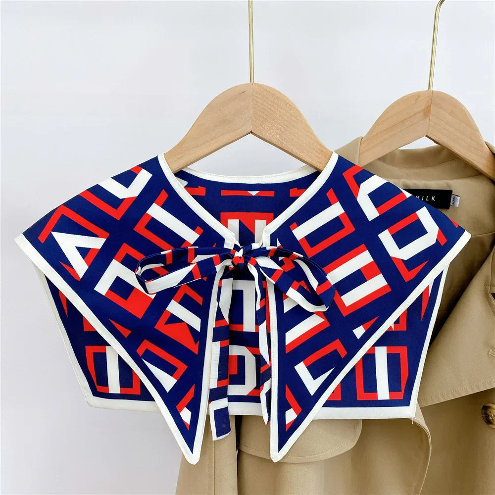 Capes New Style Shoulder Scarf Shawl Women False Collar Air Conditioning Room Shawl Decoration With Knotted Scarf Cloak 1 One Size