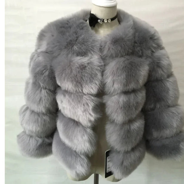 XS-6XL Mink Coat Winter Black White Faux Fur Coat Woman Elegant Fluffy Faux Fur Jacket Top Short Fur Coats Woman Clothing 22