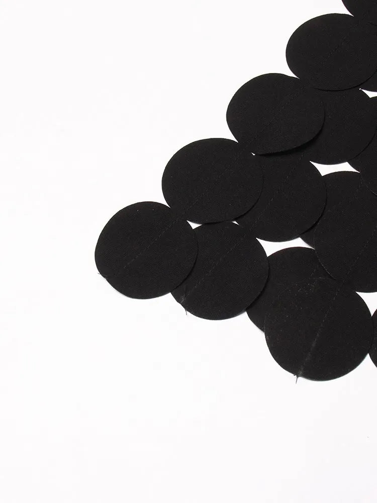 Solid Minimalist Skirts For Women High Waist Patchwork Dot A Line Skirt Elegant Temperament Skirt Female Fashion