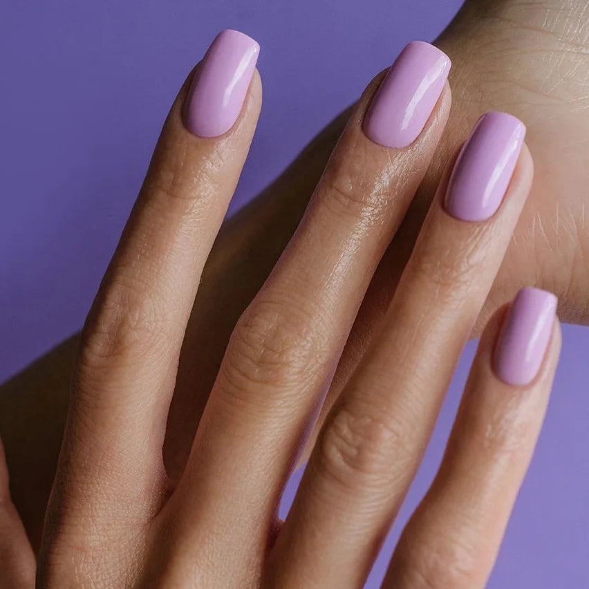 24pcs/set short square fake nails for women girls Pink green blue yellow purple tips faux ongles press on false nail supplies 525