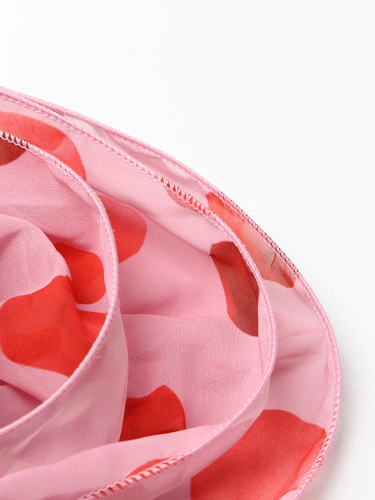 Cut Out Ruched Patchwork Floral Dress For Women V Neck Long Sleeve High Waist Print Mini Dresses Female Clothes New