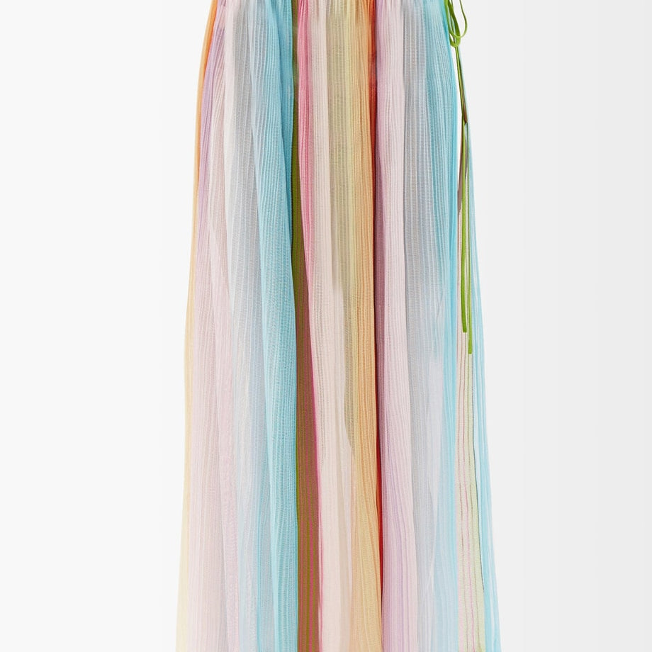 Tankini Fashion Colorblock Rainbow Striped Beach Swimsuit Set - Suit Surf Wear String Bathing Suit Luxury Blue