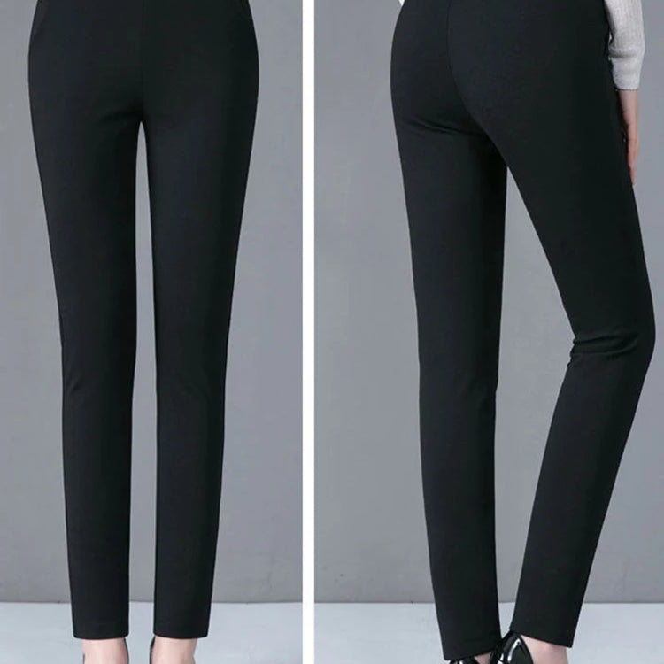 Two Piece Sets Striped Vintage Blouse Long Sleeve Shirts Suit Autumn Female Clothes Casual Pencil Pants Suit Women Clothing Pant-Black