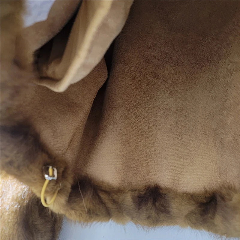 Winter Fashion New Style Elegant Stand Collar Mink Fur Short Coat For Women High-end Soft Faux Fur Jacket 11A07794