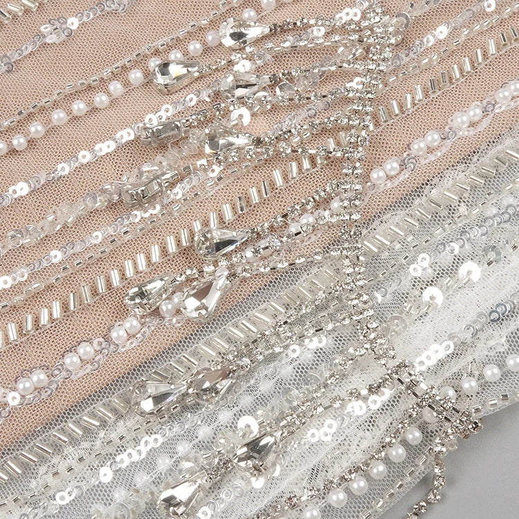 Glamorous Silver Sequin Spaghetti Strap Maxi Dress Gown with Cut-Out Detail and High Slit for Red-Carpet Galas