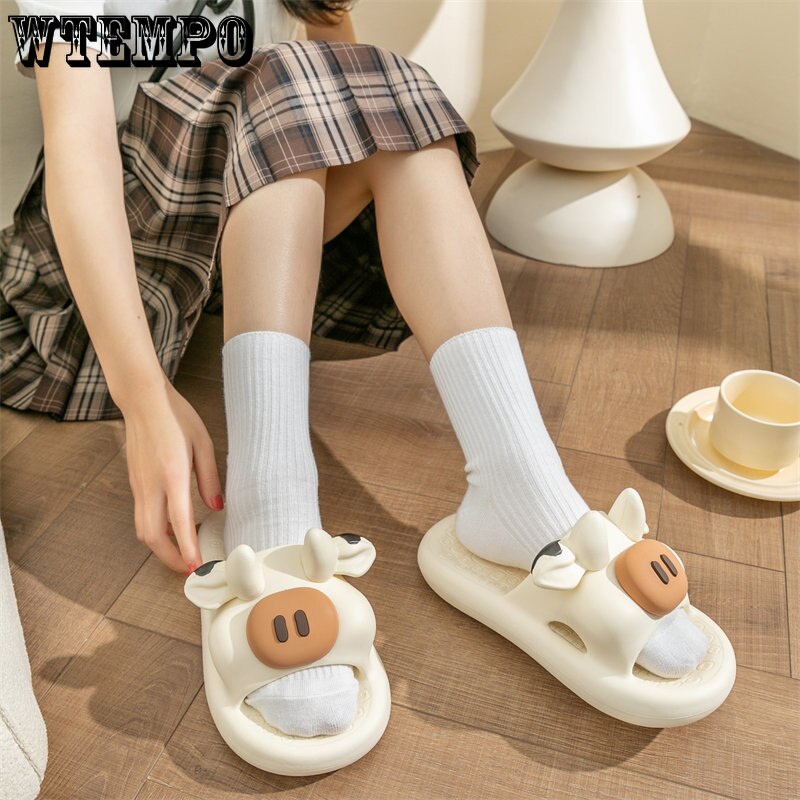 Women's Cute Cartoon Slippers Summer Pig Shower Flip Flops Indoor Sweet Girl Slides Ladies Shoes Wholesale Dropshipping