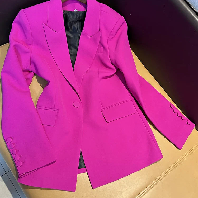 Clearance Sale Price Blazer S-XXXL Red White Black Purple Fashion Women's Blazer Outfit