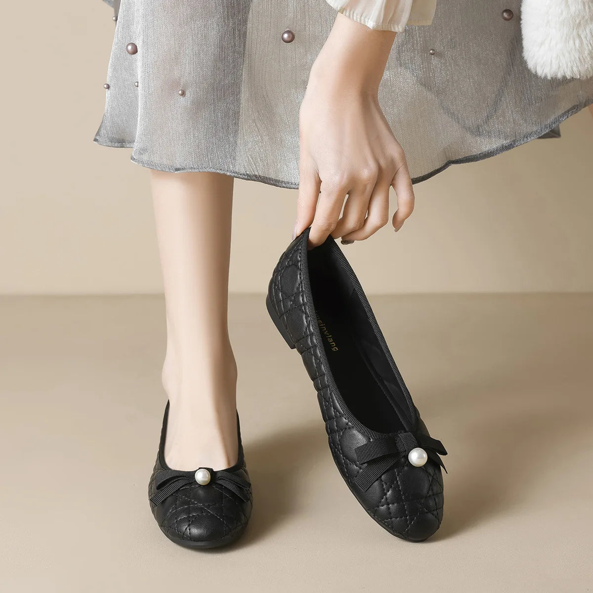 New spring women's outdoor shoes Round toe design Black Mary Jane shoes Ladies casual flat shoes Work shoes Boat shoes 41-43