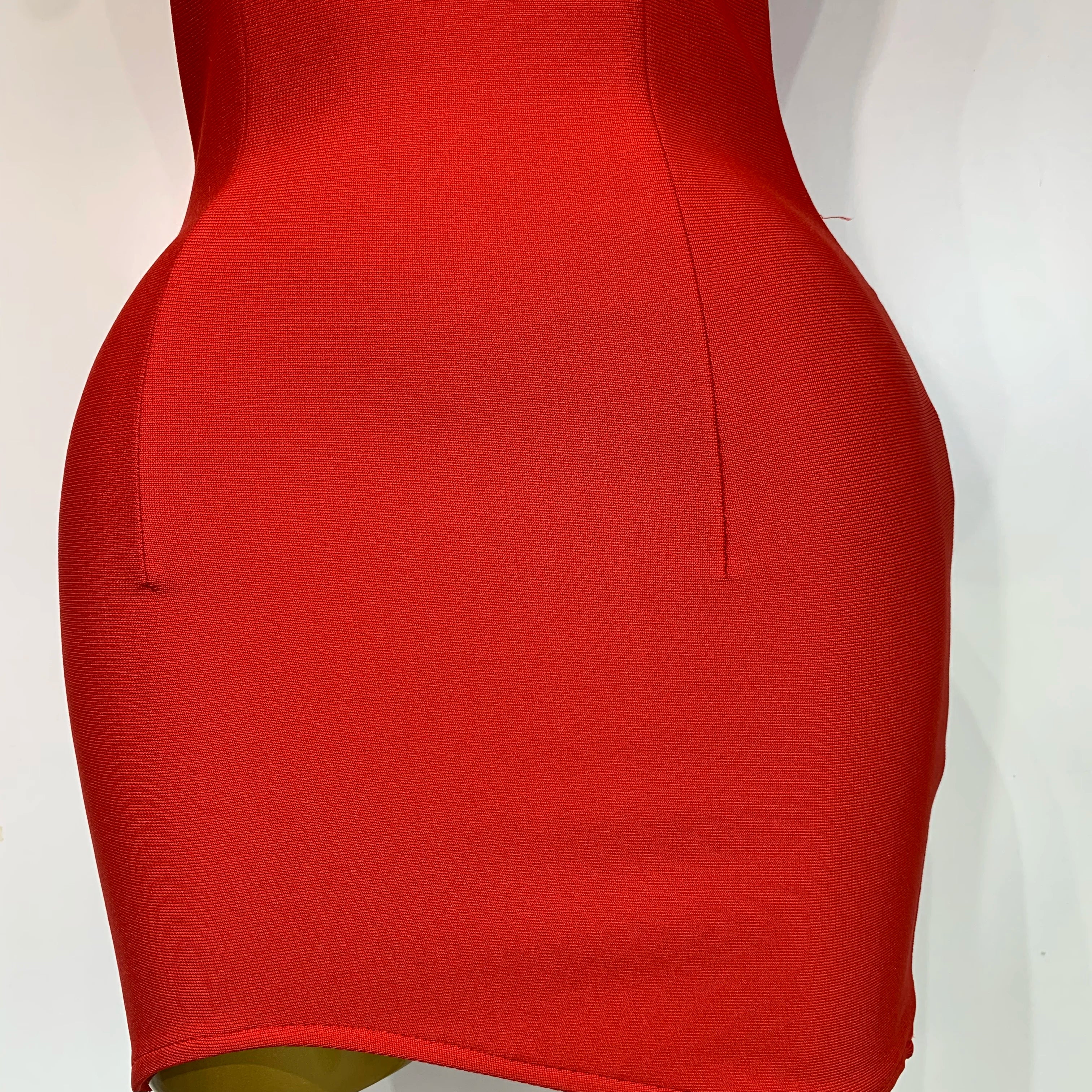 Luxury Birthday Dress Women Red Color Sexy One Shoulder Bodycon Bandage Mini Dress Celebrate Club Party Evening Fashion Dress