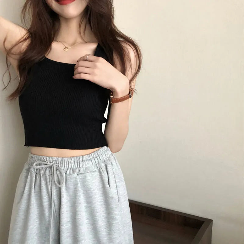 Women High Waist Long Denim Pants 2024 Summer Lady Daily Solid Shirt Vest Jeans 3 Piece Set Korean Fashion Blouse Tank Top Suits