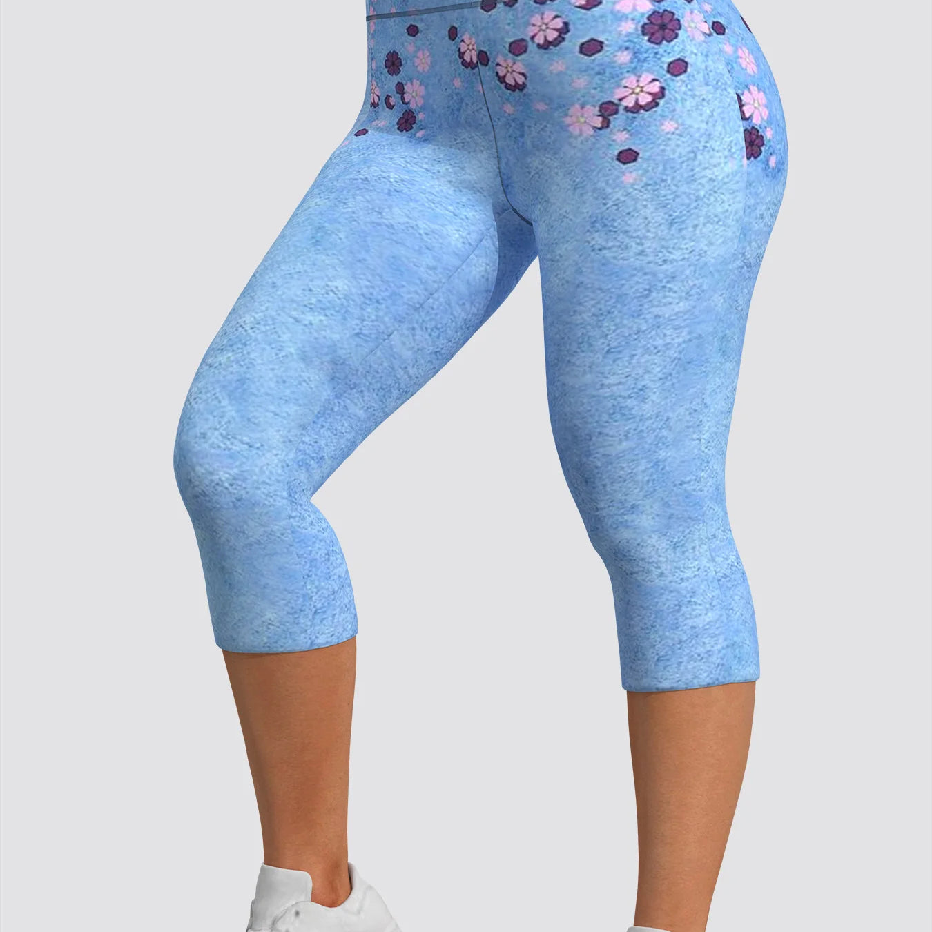 Casual Women Plus Size Two Piece Set Square Collar Floral Printed Tank Tops and Cropped Trousers Summer Matching Sets 2025