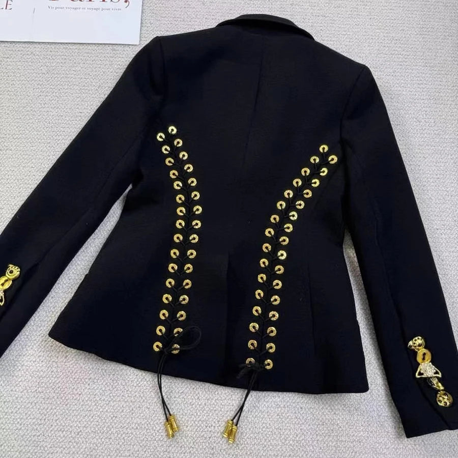 Solid Slimming Jackets for Women Lapel Long Sleeves Patchwork Irrgular Button Temperament Jacket Female Fashion New