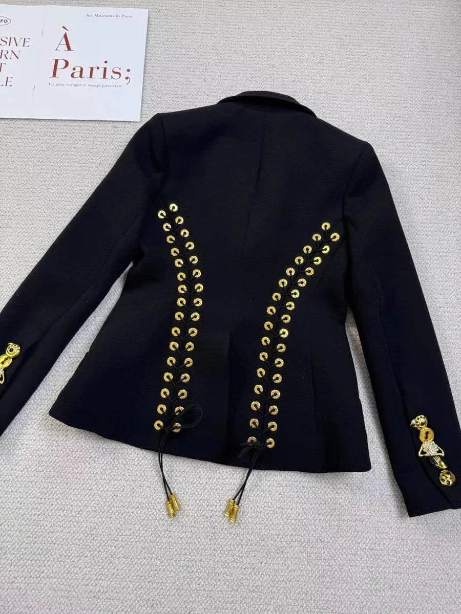 Solid Slimming Jackets for Women Lapel Long Sleeves Patchwork Irrgular Button Temperament Jacket Female Fashion New