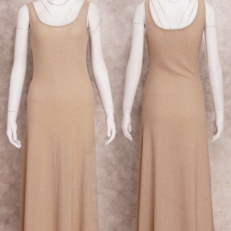 Sexy Bright Silk Fabric Slip Dress - Women Summer Clothes Elegant Spaghetti Straped Back Open Party Maxi Dress Sundress A1622