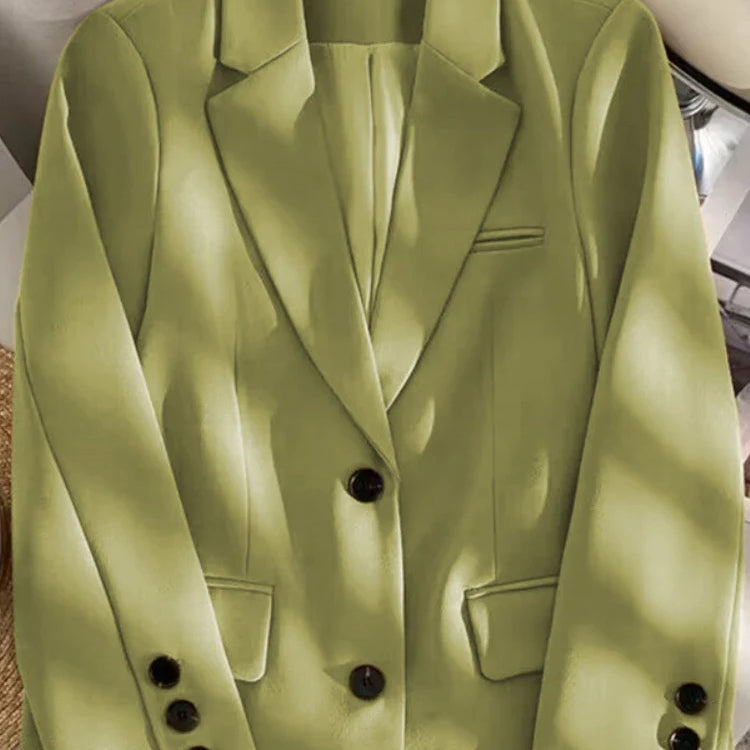 Women Jackets Pink Small Suit Women's Coat Casual Small Loose Korean Version Small Suit Women's Design Sense Blazer Women Light green