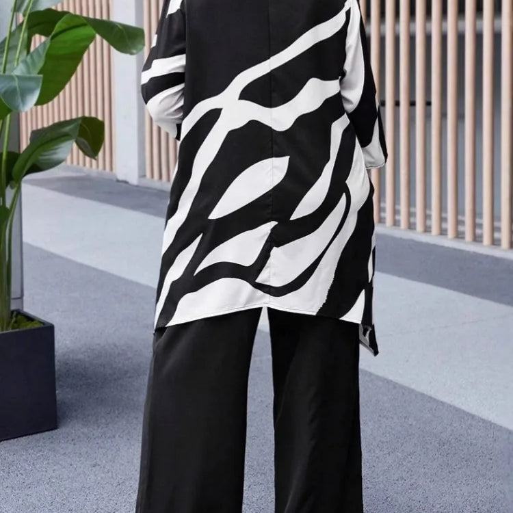 2 Piece Women Sets 2025 Plus Size Summer Matching Sets Print Two Pieces Sets Top And Pants Suits Outfits Clothing