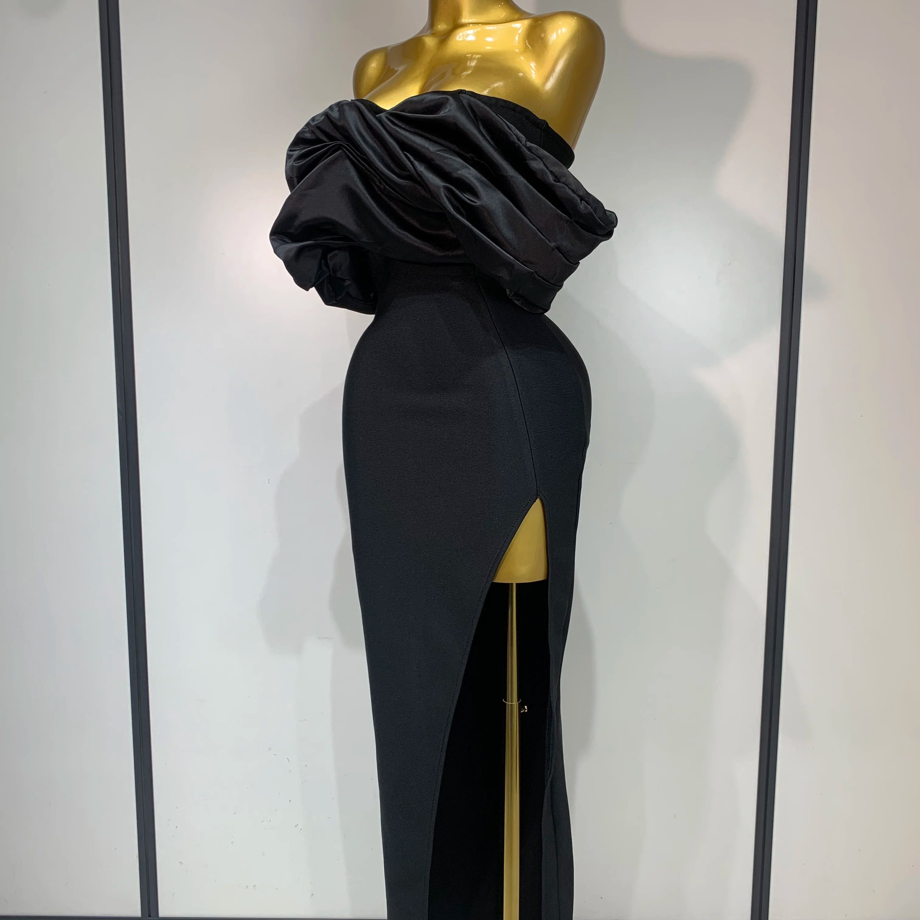 Women Sexy Off Shoulder Satin Patchwork Ruched Bodycon Bandage Dress Elegant wedding Guest Dress Evening Party Birthday Dress