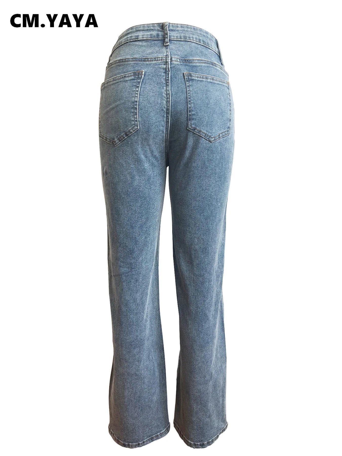 Women Vintage Cutout Hollow Out Criss Cross Straight Denim Pants 2024 Fashion INS High Waist Wide Leg Jeans Trousers