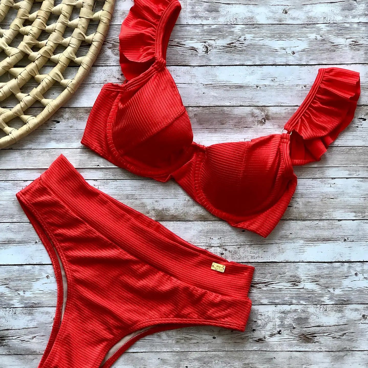 Sexy Bikinis Sets Push Up Women's Swimsuit Tie Side G-String Vintage Solid Swimwear Chest Pad Summer Beachwear Bathing Suit 9