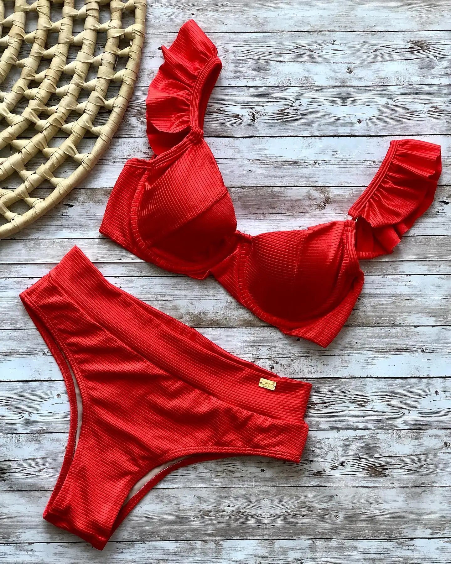 Sexy Bikinis Sets Push Up Women's Swimsuit Tie Side G-String Vintage Solid Swimwear Chest Pad Summer Beachwear Bathing Suit 9