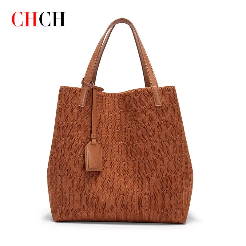 CH Luxury Brand Fashion Classic Retro Women Handbag Large Capacity Shopping Travel Multi functional Large Capacity Shoulder Bag