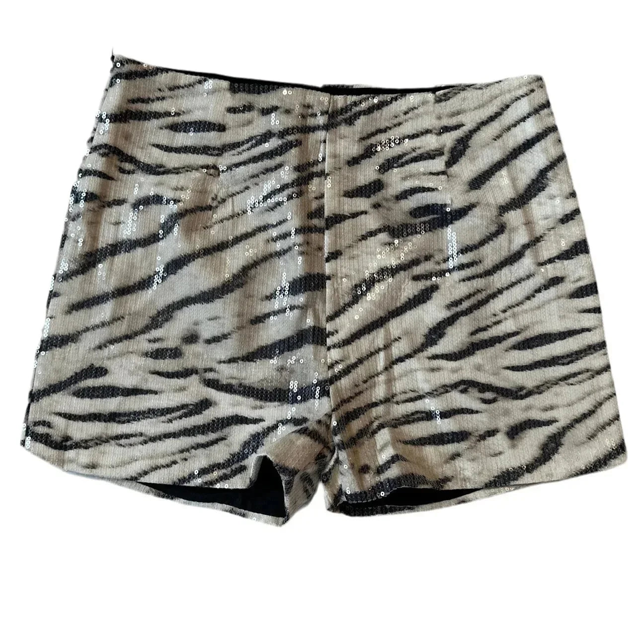 CM.YAYA Women Sequined Leopard Print Sexy High Waist Leggings Shorts Streetwear Elastic Club Party Night Beach Shorts 2024