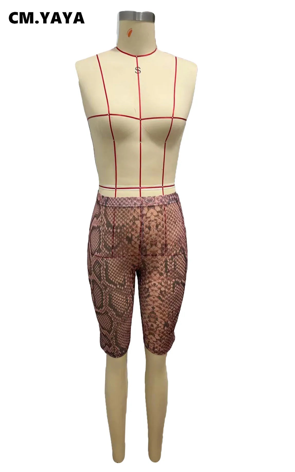 Women Fashion Sexy Party Clubwear Mesh See Though Pants Capris 2025 Summer Leopard Print Leggings Street Trousers