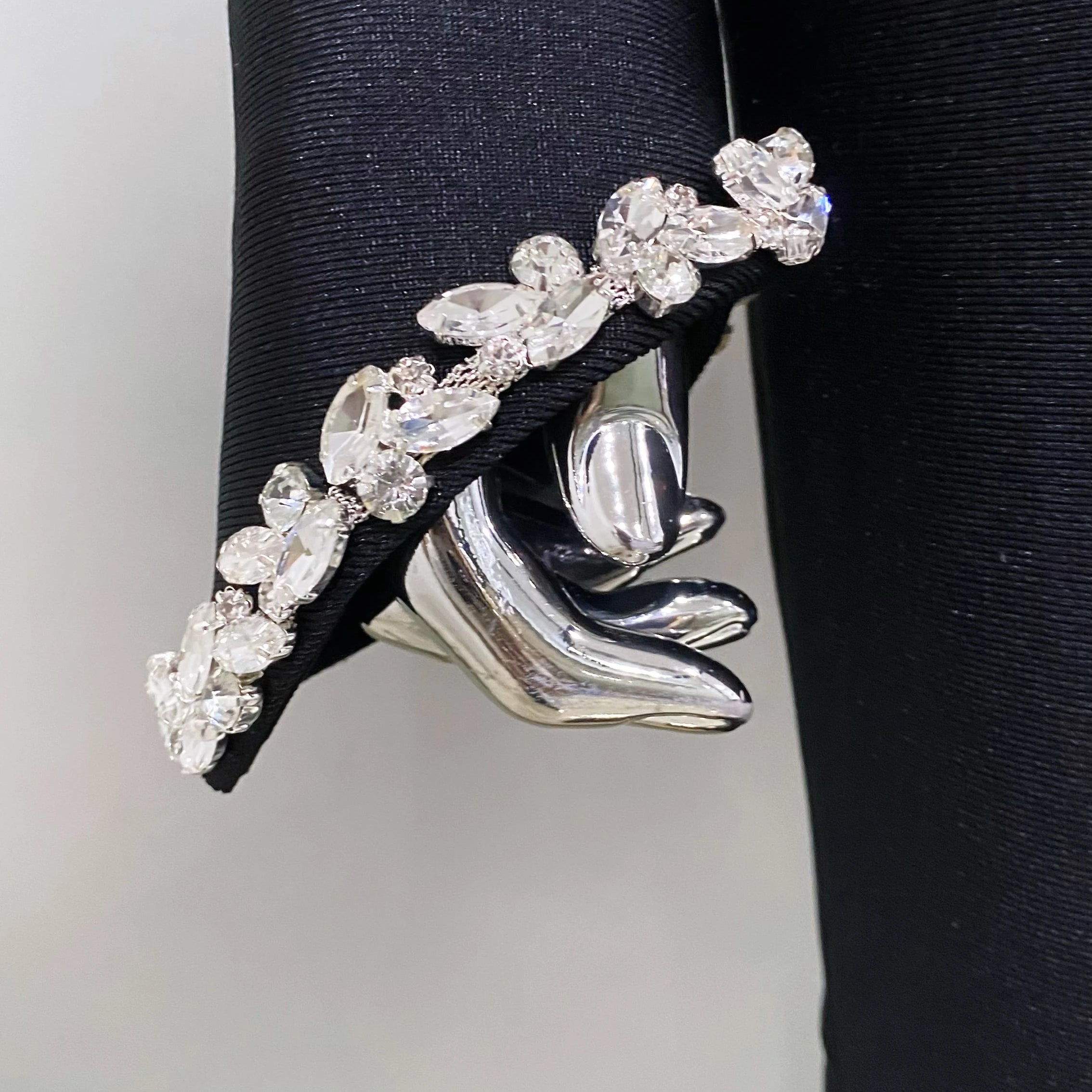 Shining Diamonds Half High Collar Black Long Bandage Dress Elegant Woman Evening Party Dress Cocktail Party Outfit