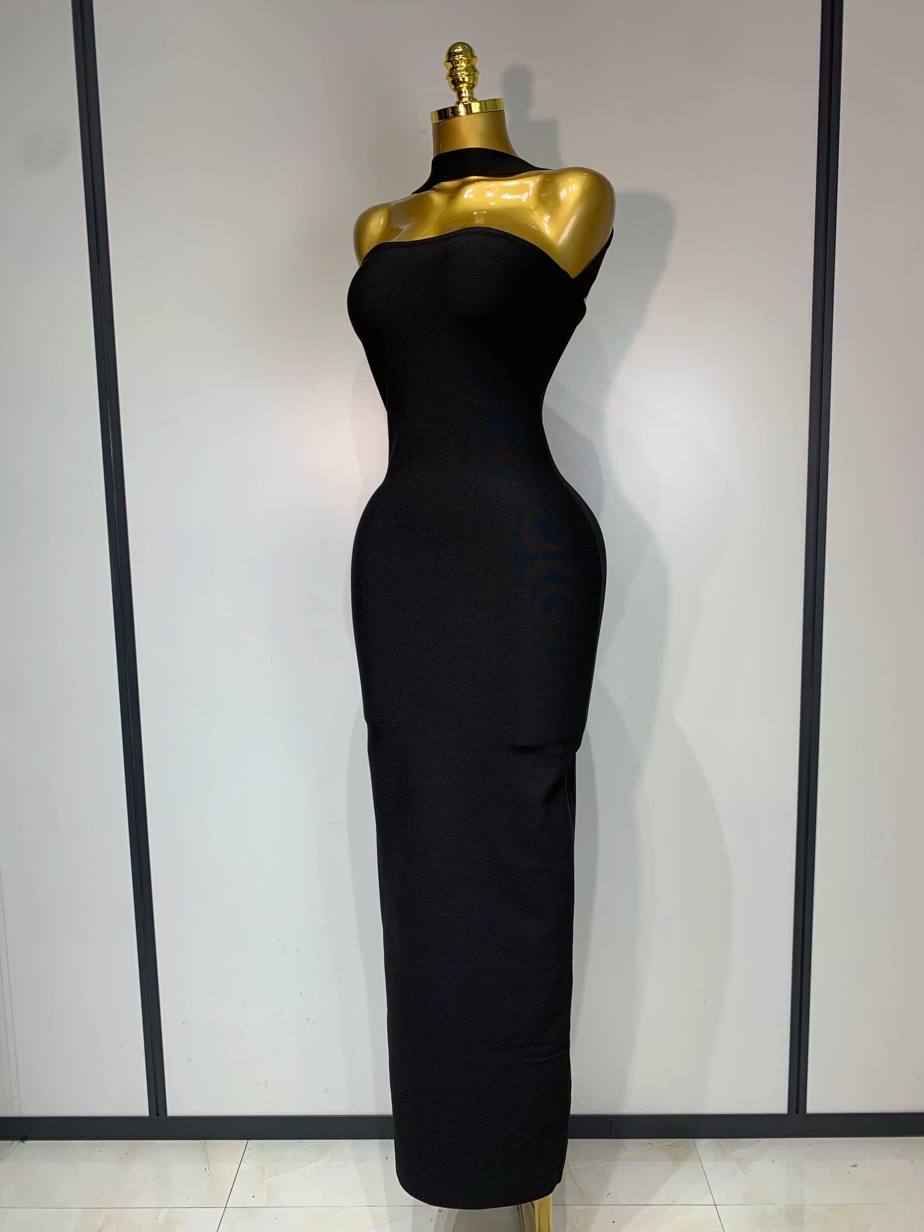 Women Sexy Backless Bodycon Bandage Dress Sleeveless Maxi Long Elegant Dresses 2025 Luxury Birthday Dress Club Party Outfit