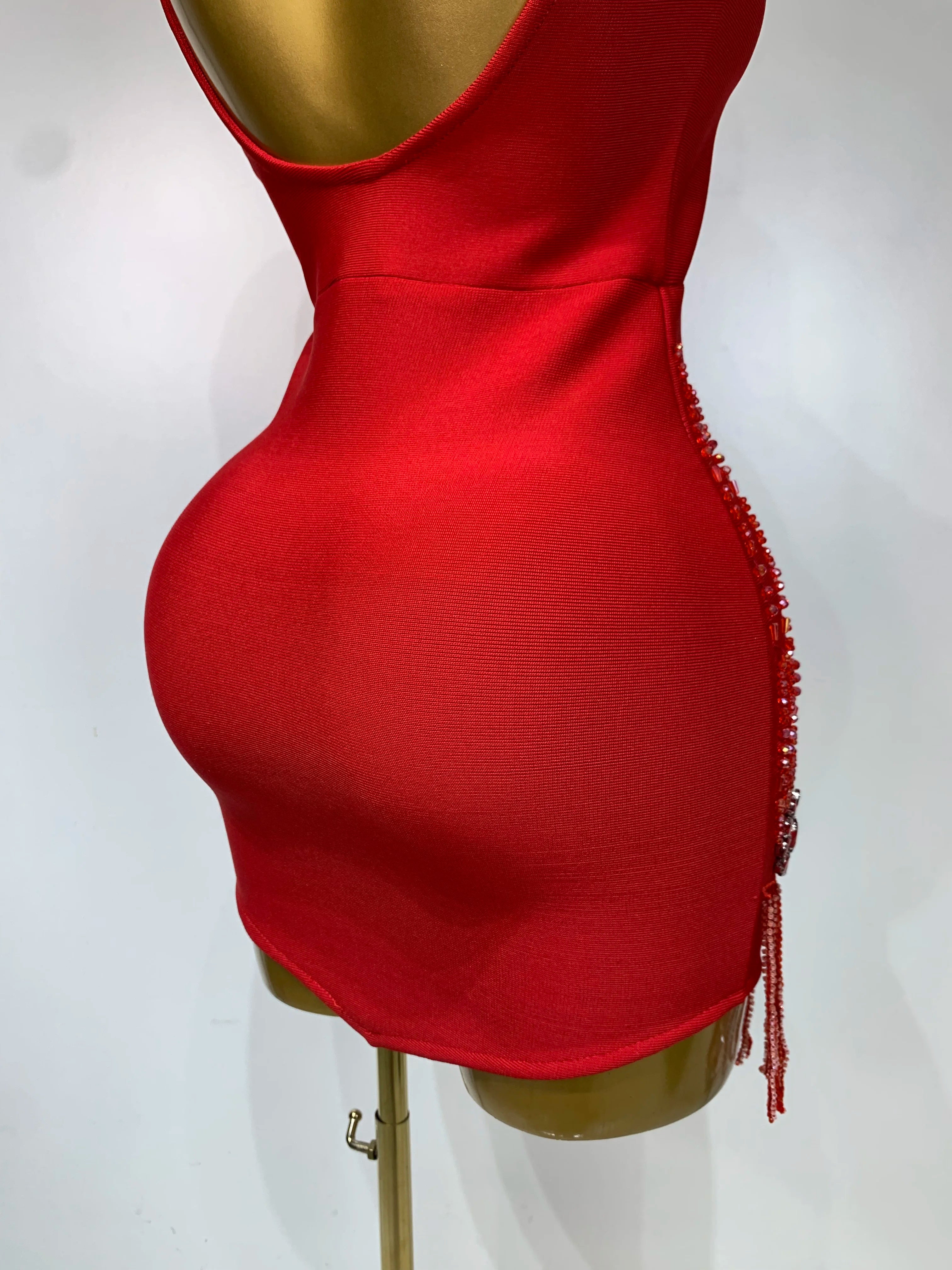 Women Sexy Sleeveless Bandage Dresses Fashion Beading Tassel Clothes Club Evening Party Birthday Elegant Bodycon Dresses