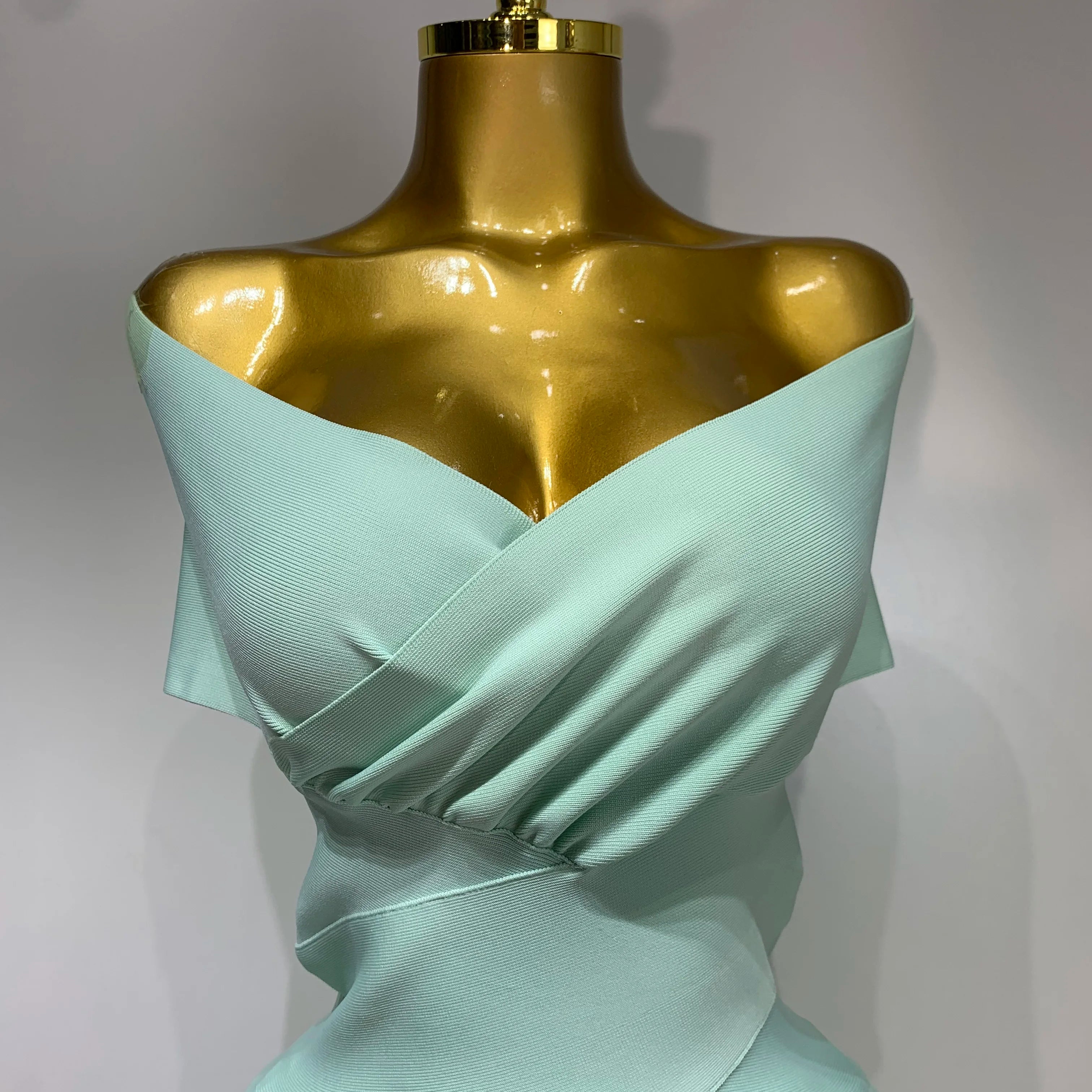 Women Bodycon Sexy Off The Shoulder Bandage Dress Club Dress Midi Celebrity Elegant Party Luxury Birthday Dress