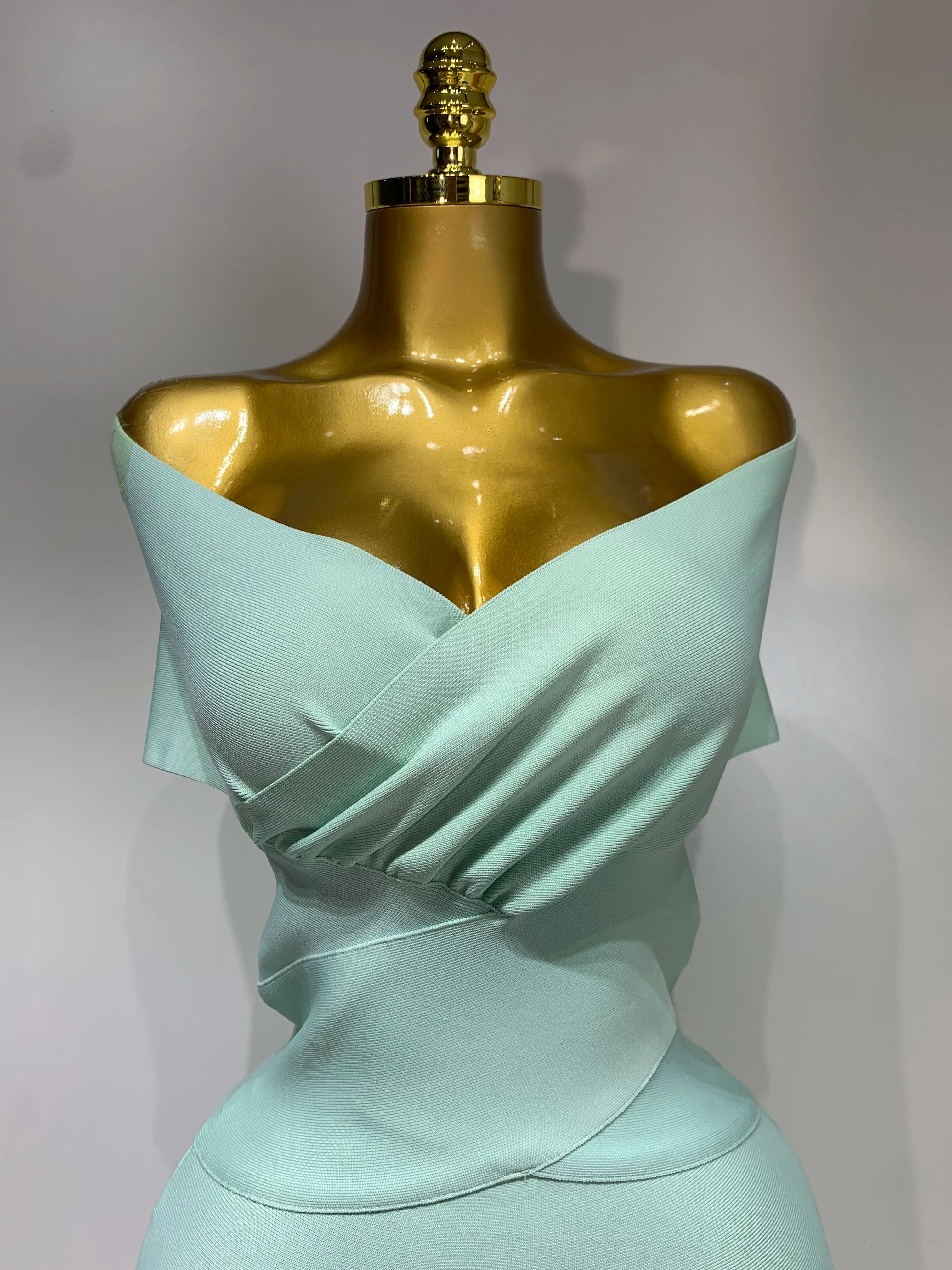 Women Bodycon Sexy Off The Shoulder Bandage Dress Club Dress Midi Celebrity Elegant Party Luxury Birthday Dress