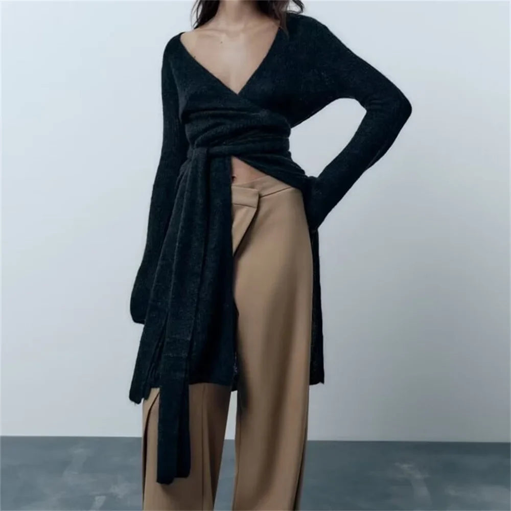 Women's Fashion Pants Zipper Pocket Decoration High end Casual Wrap Loose Pants