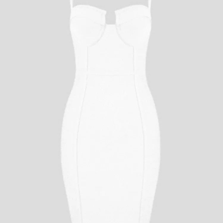 9 Colors Ladies Sexy Blue Yellow Black Rayon Women Summer Bandage Dress Celebrity Designer Fashion Party Dress Vestido White