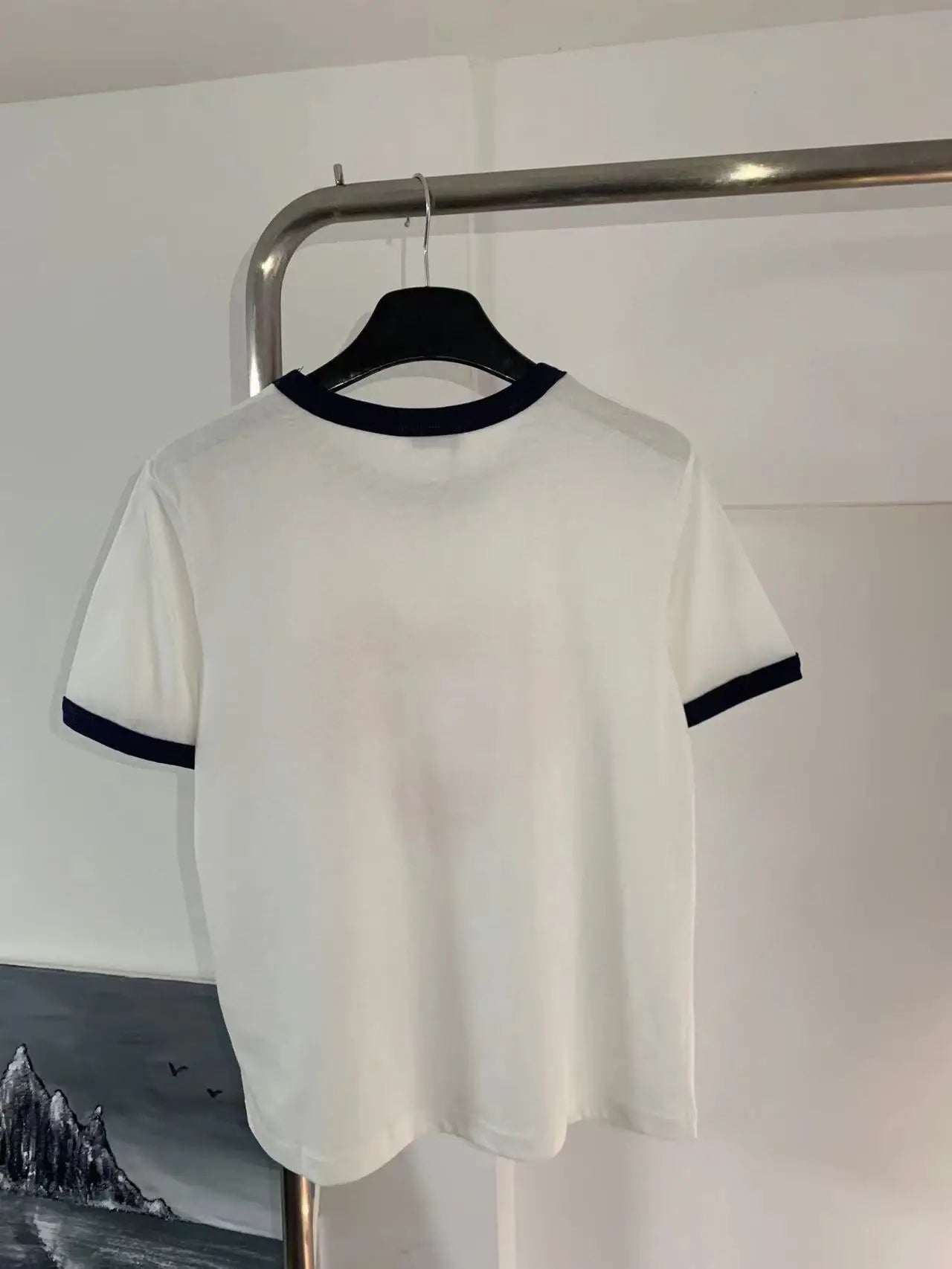 Spring Summer Ladies New T-shirt Fashion loose printing Round Neck Short-Sleeved T-Shirt X249966 WHITE