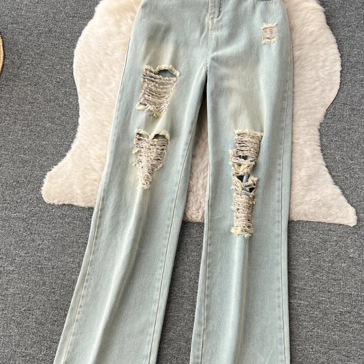 Hole Denim Jumpsuits Pure Desire Style Jumpsuit Woman Hollow Out Waist Women Pants 2025 Summer One Pieces Sexy Ropa Mujer