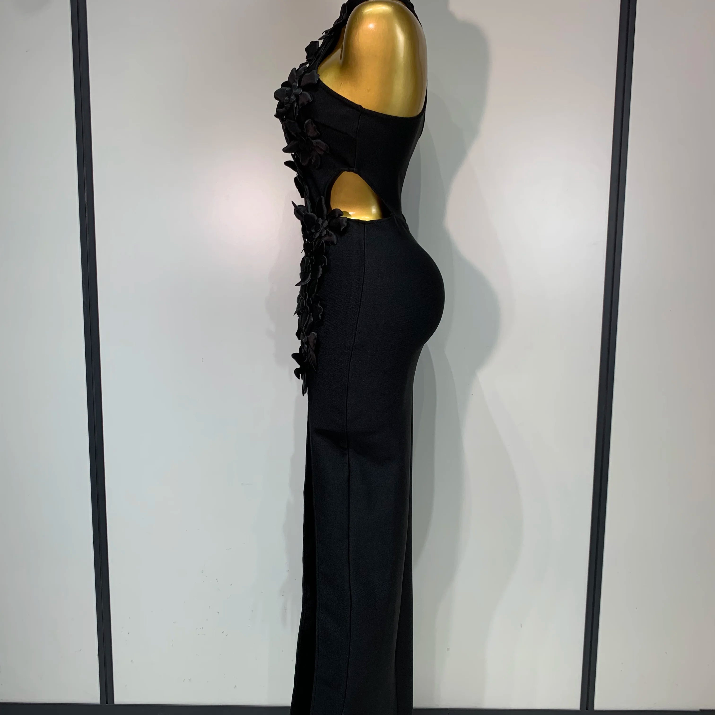 Women Sexy Sleeveless Flower Hollow Out Evening Party Bandage Dresses Red Knitted Bodycon Birthday Wedding Guest Clothing