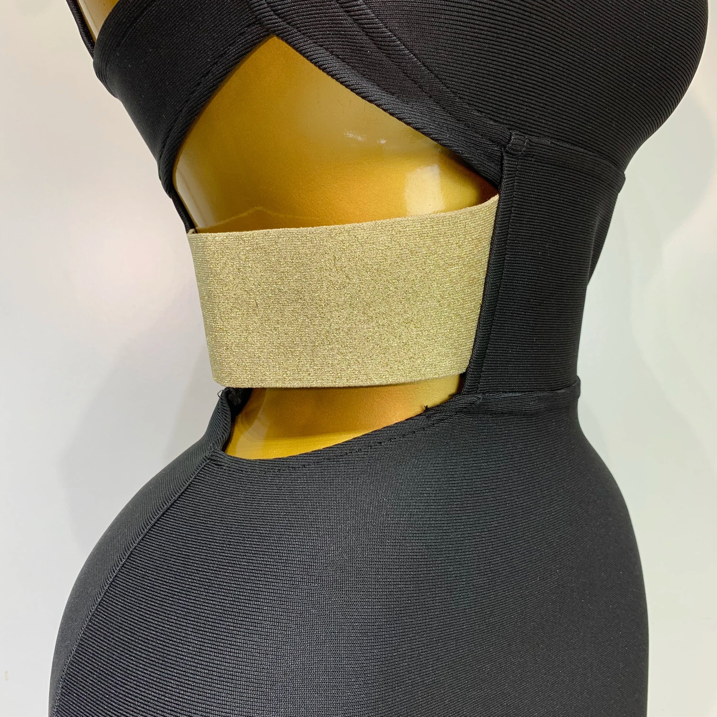 Luxury Birthday Dress Women Sexy Backless Black Bodycon Bandage Mini Dress Celebrate Birthday Evening Party Fashion Dress