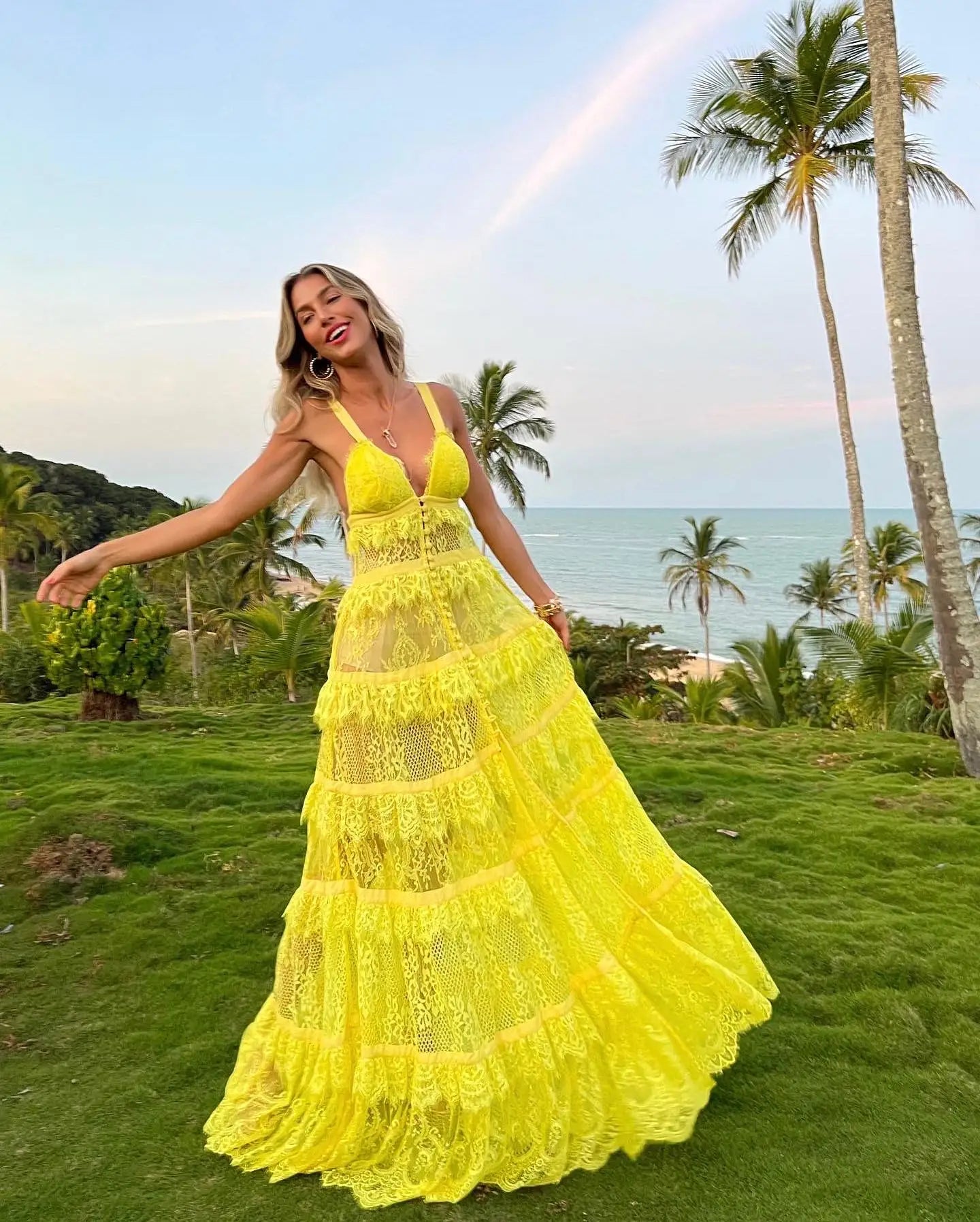 Summer New In Women Dresses Sexy Party Club Evening Dress Fashion Robes Multy-Layer Ruffle Female Chic Gown Women Clothing