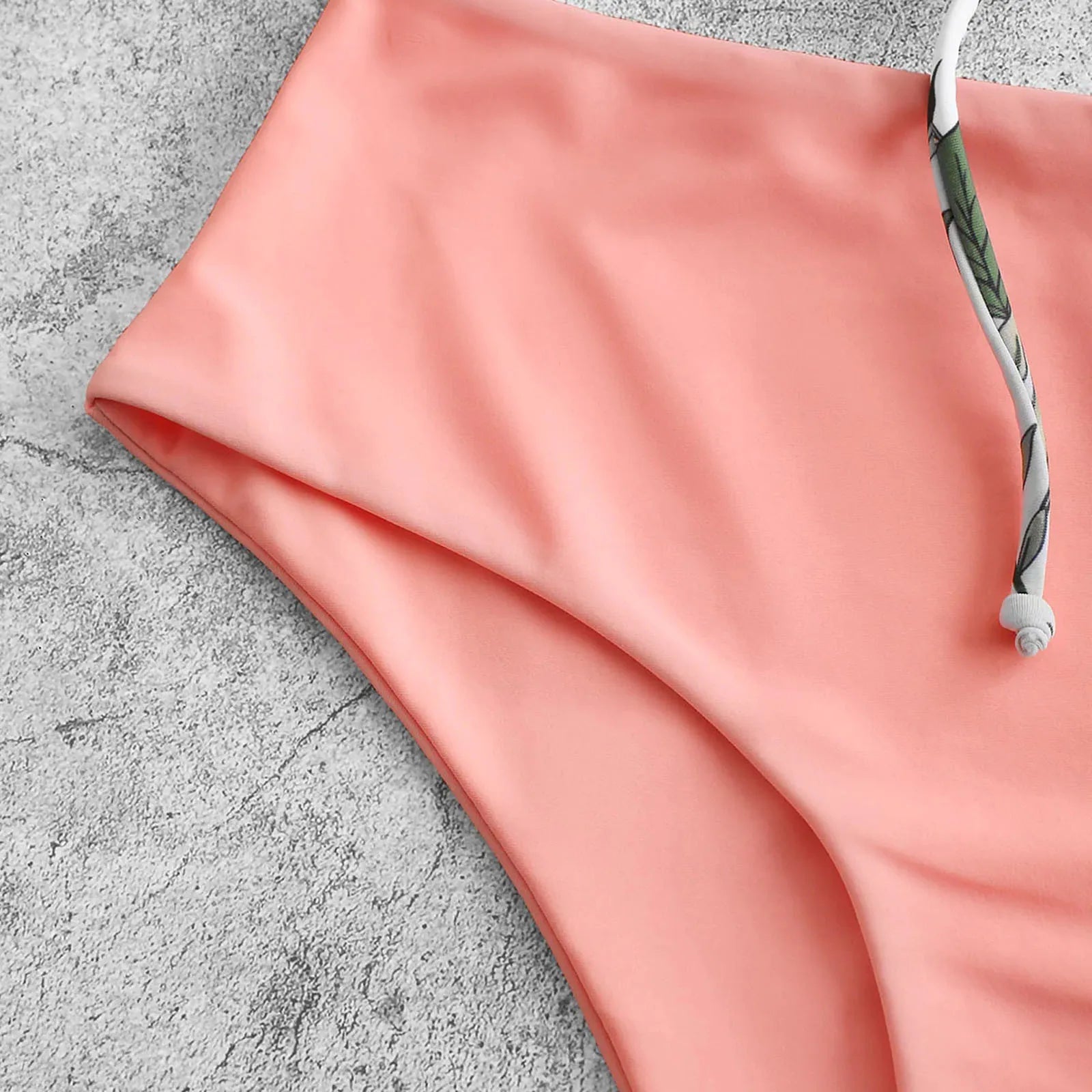 Summer Womens 2 Piece Swimsuits Floral Printed Spaghetti Strap Swim Top High Waisted Bikinis Sets Female Beach Bathing Suit